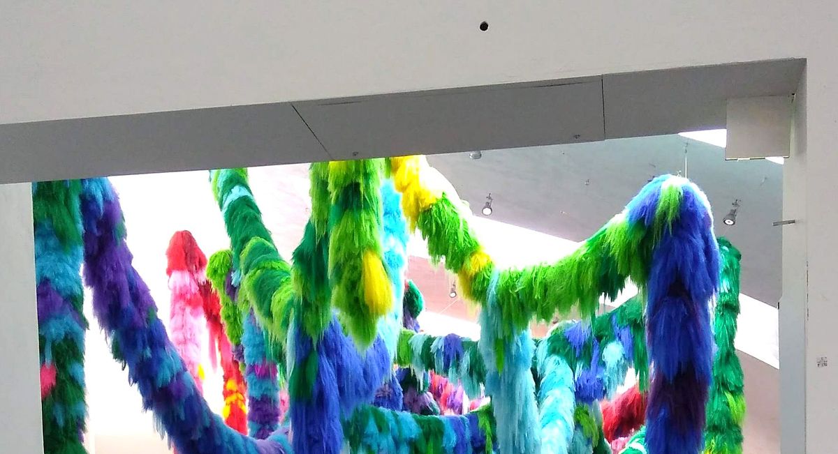 Picture of the color exhibit on the top floor.
